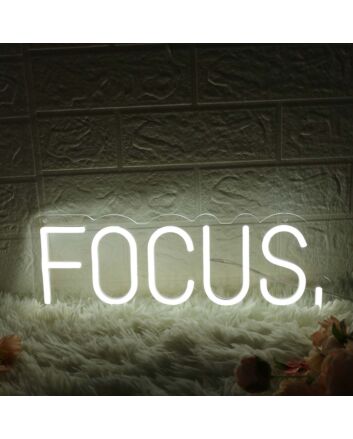 Focus White Neon Sign