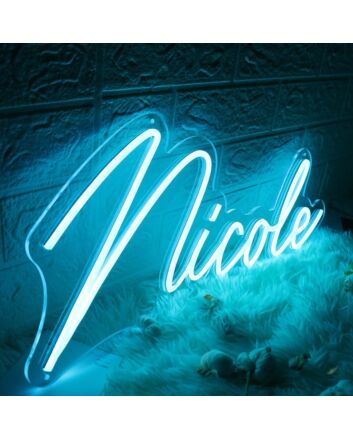 Nicole Blue Neon Sign