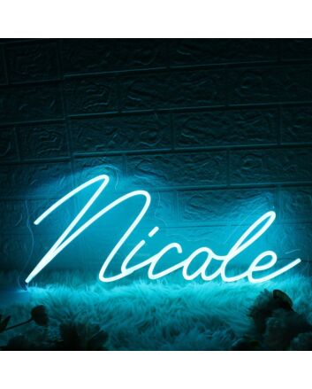 Nicole Blue Neon Sign