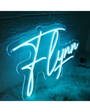 Flynn Blue Neon Sign