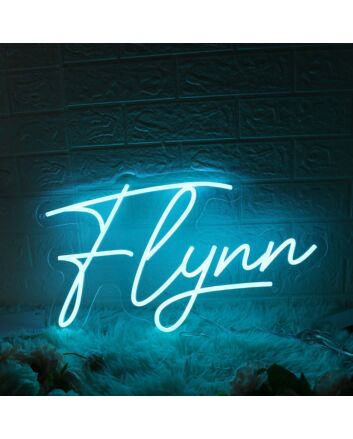 Flynn Blue Neon Sign