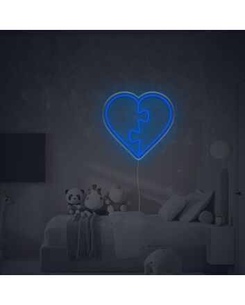 Puzzle Heart LED Neon Sign