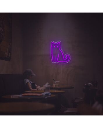 Staring Cat LED Neon Sign