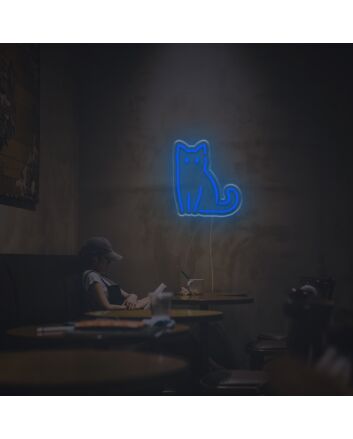 Staring Cat LED Neon Sign