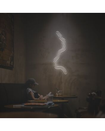 Woman Faces Outline LED Neon Sign