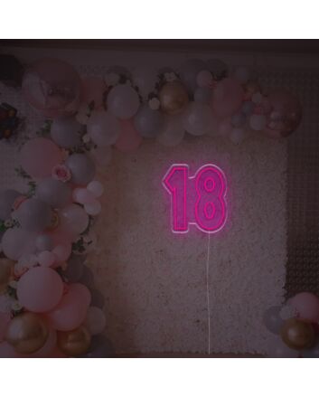 18 For Birthday Decoration LED Neon Sign