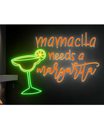 Custom Mamacita Needs A Margarita Led Neon Sign  40inch