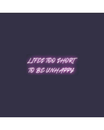 customize  lifes too short to be unhappy neon sign  54inch  includ remote control