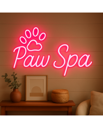 Paw Spa LED Neon Light  Wall Decor