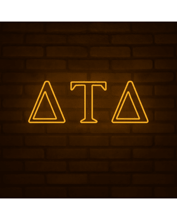 Delta Tau Delta ΔΤΔ LED Neon Sign for Brotherhood Events and Fraternity Decor