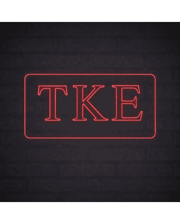 Tau Kappa Epsilon ΤΚΕ LED Neon Sign for Brotherhood Events and Fraternity Decor