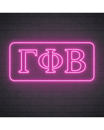 Gamma Phi Beta ΓΦΒ LED Neon Sign for Sisterhood Events and Sorority Decor