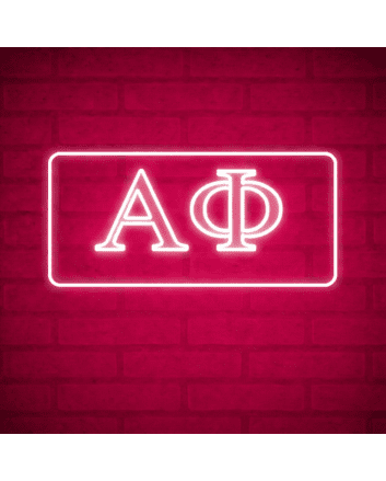Alpha Phi ΑΦ LED Neon Sign Ideal for Campus Pride and Sorority Decor