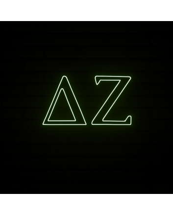 Delta Zeta ΔΖ LED Neon Sign for Sisterhood Events and Sorority Decor
