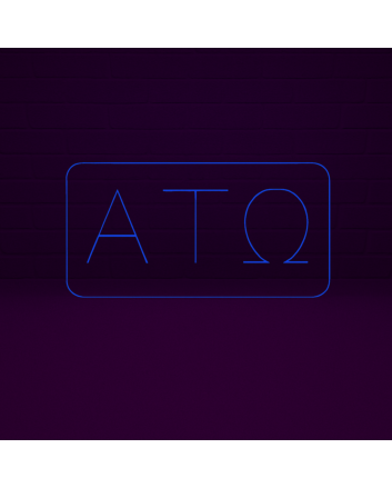 Alpha Tau Omega ΑΤΩ LED Neon Sign Showcasing Brotherhood and Fraternity Values
