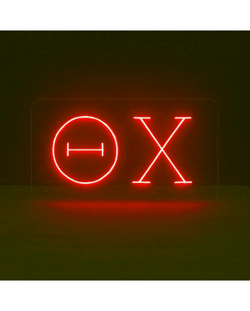 Theta Chi ΘΧ LED Neon Sign Celebrating Brotherhood and Commitment