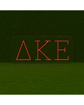 Delta Kappa Epsilon ΔΚΕ LED Neon Sign for Brotherhood Events and Fraternity Decor