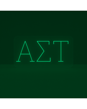 Alpha Sigma Tau ΑΣΤ LED Neon Sign Celebrating Sisterhood and Empowerment