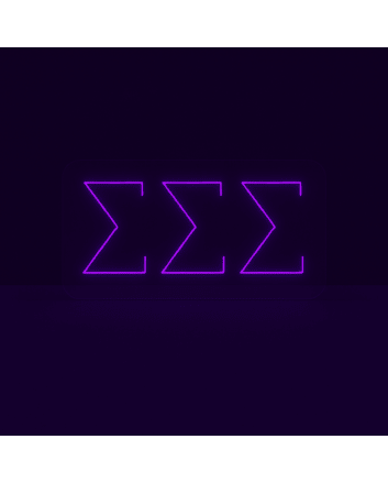 Sigma Sigma Sigma ΣΣΣ LED Neon Sign Showcasing Sisterhood and Sorority Spirit