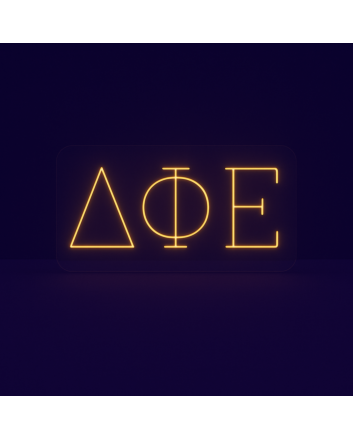 Delta Phi Epsilon ΔΦΕ LED Neon Sign Celebrating Sisterhood and Empowerment