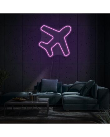 Minimalist Airplane LED Neon Sign