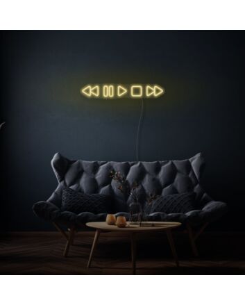 Music Player Buttons LED Neon Sign