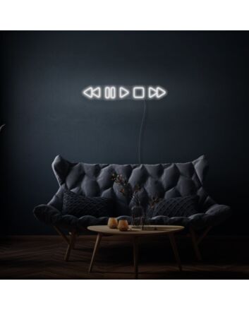 Music Player Buttons LED Neon Sign