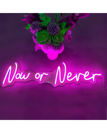 Now or Never LED Sign