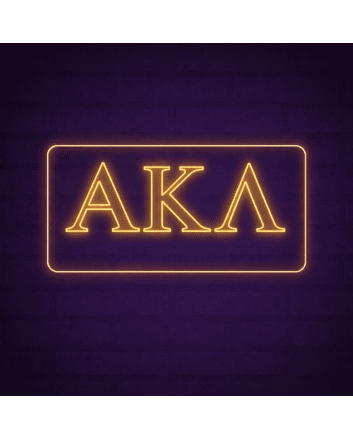 Alpha Kappa Lambda ΑΚΛ LED Neon Sign Celebrating Brotherhood and Character