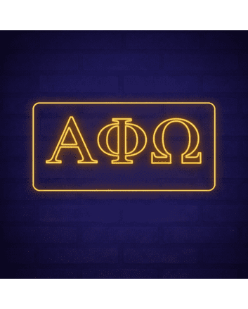 Alpha Phi Omega ΑΦΩ LED Neon Sign Celebrating Service and Leadership