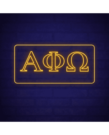 Alpha Phi Omega ΑΦΩ LED Neon Sign Celebrating Service and Leadership
