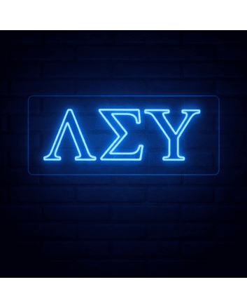 Lambda Sigma Upsilon ΛΣΥ LED Neon Sign Celebrating Brotherhood and Culture