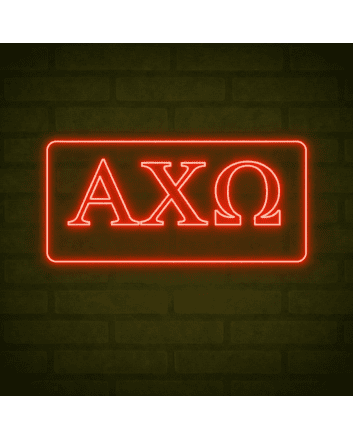 Alpha Chi Omega ΑΧΩ LED Neon Sign Celebrating Sisterhood and Empowerment