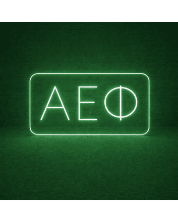 Alpha Epsilon Phi ΑΕΦ LED Neon Sign Celebrating Sisterhood and Empowerment
