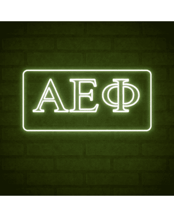 Alpha Epsilon Phi ΑΕΦ LED Neon Sign Celebrating Sisterhood and Unity