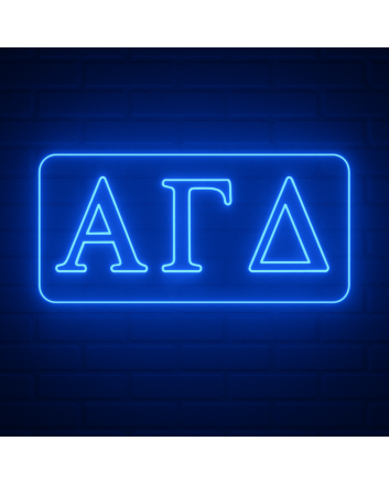 Alpha Gamma Delta ΑΓΔ LED Neon Sign Celebrating Sisterhood and Purpose