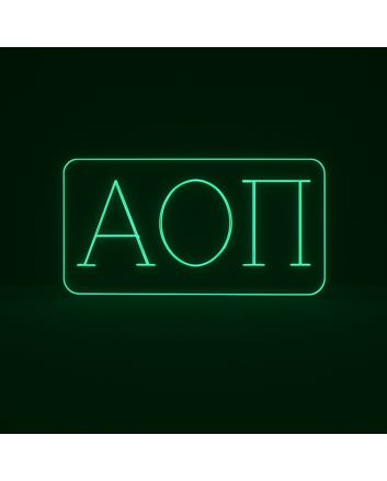 Alpha Omicron Pi ΑΟΠ LED Neon Sign Celebrating Sisterhood and Service