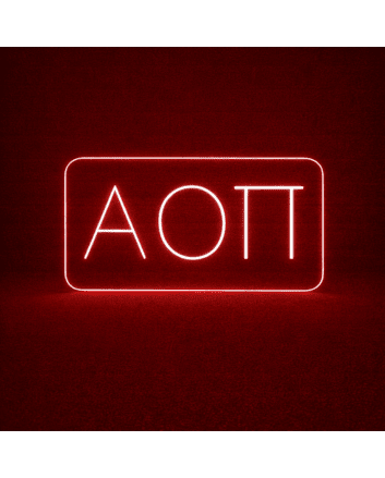 Alpha Omicron Pi ΑΟΠ LED Neon Sign Celebrating Sisterhood and Service