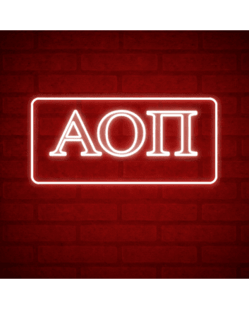 Alpha Omicron Pi ΑΟΠ LED Neon Sign Celebrating Sisterhood and Friendship