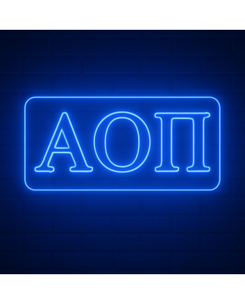 Alpha Omicron Pi ΑΟΠ LED Neon Sign Celebrating Sisterhood and Friendship