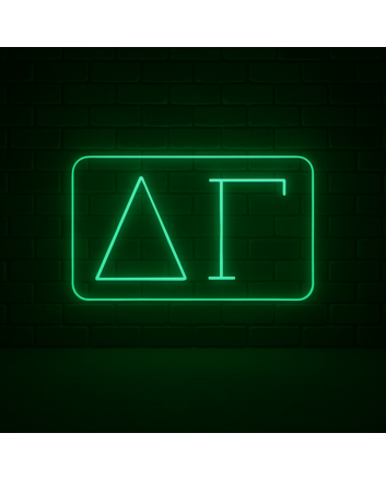 Delta Gamma ΔΓ LED Neon Sign Celebrating Sisterhood and Service