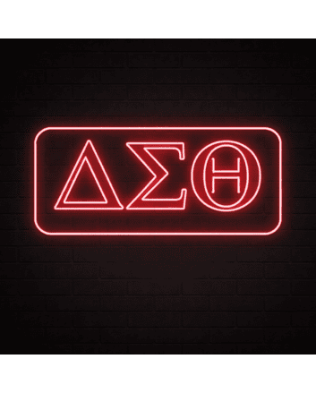 Delta Sigma Theta ΔΣΘ LED Neon Sign Celebrating Sisterhood and Leadership