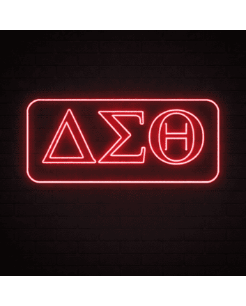 Delta Sigma Theta ΔΣΘ LED Neon Sign Celebrating Sisterhood and Leadership
