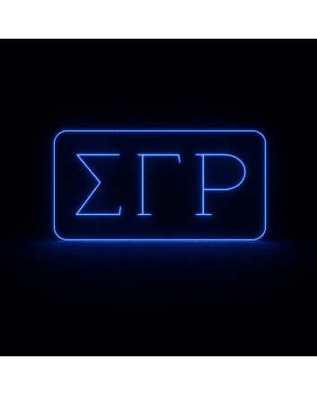 Sigma Gamma Rho ΣΓΡ LED Neon Sign Celebrating Sisterhood and Service