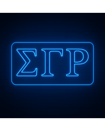 Sigma Gamma Rho ΣΓΡ LED Neon Sign Celebrating Sisterhood and Education