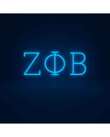 Zeta Phi Beta ΖΦΒ LED Neon Sign Celebrating Sisterhood and Service