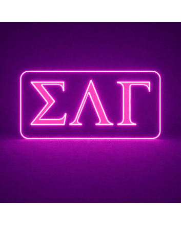 Sigma Lambda Gamma ΣΛΓ LED Neon Sign Celebrating Sisterhood and Empowerment