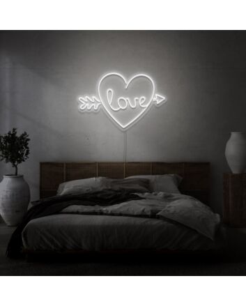 Arrow Heart Love Custom Neon Sign