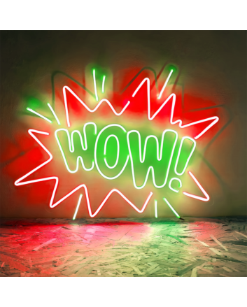 Wow! Neon Light Sign