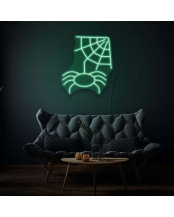 Spider With Web LED Neon Sign